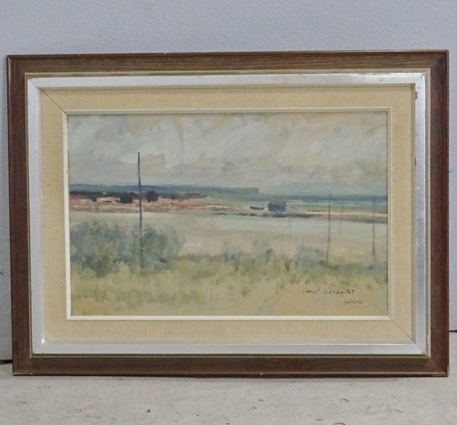 Oljemålning på pannå, Curt Viberg