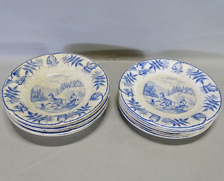 6+6 st jultallrikar, Egersunds Fayancefabrik