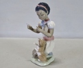 Figurin "Flicka med hund" Lladró, Spanien
