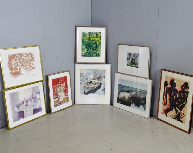 Parti konst (8 st) olika konstnärer