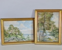 2 st. akvareller, oidentifierad konstnär