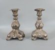 1 par ljusstakar, barockstil, nysilver